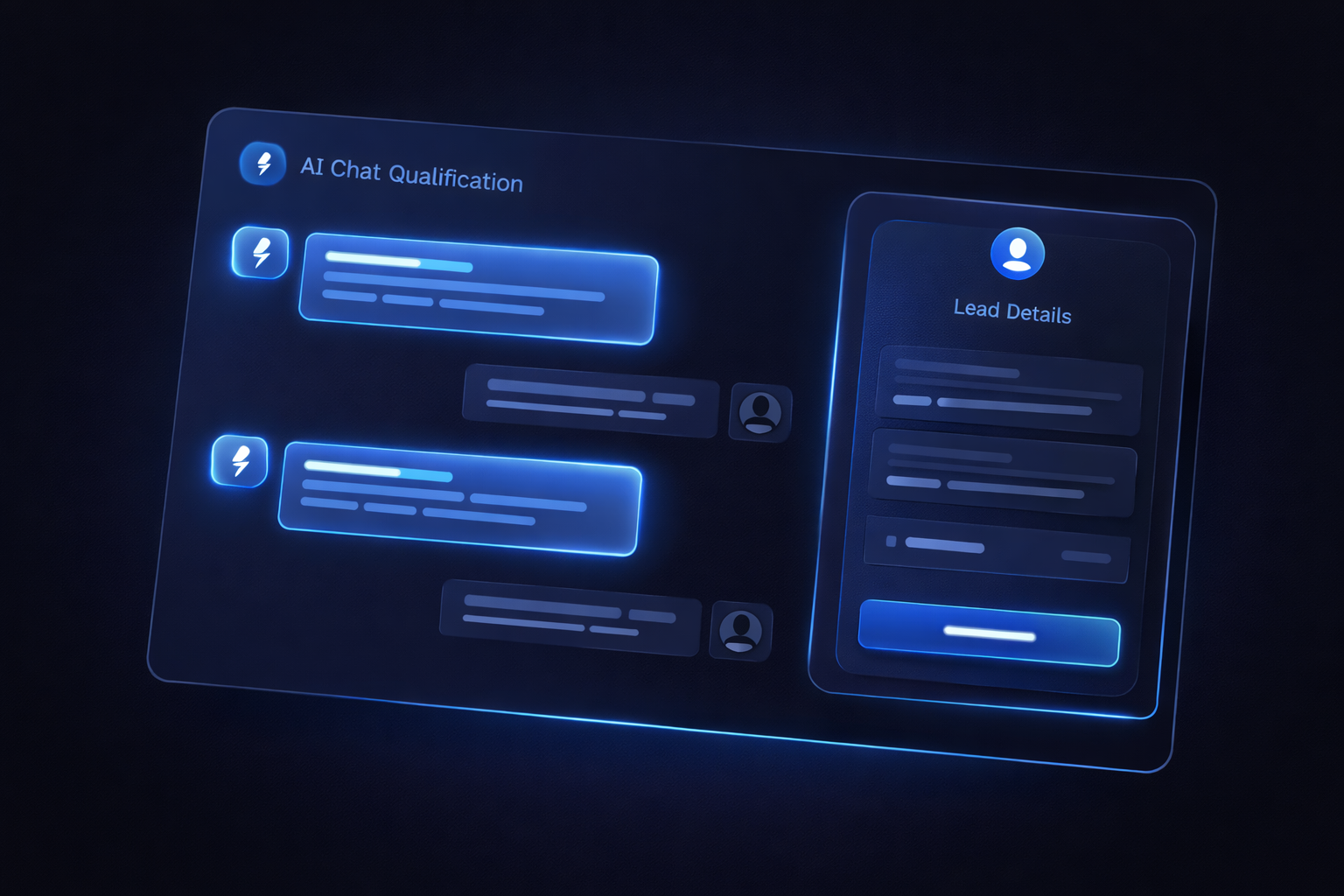 Lead qualification chat interface