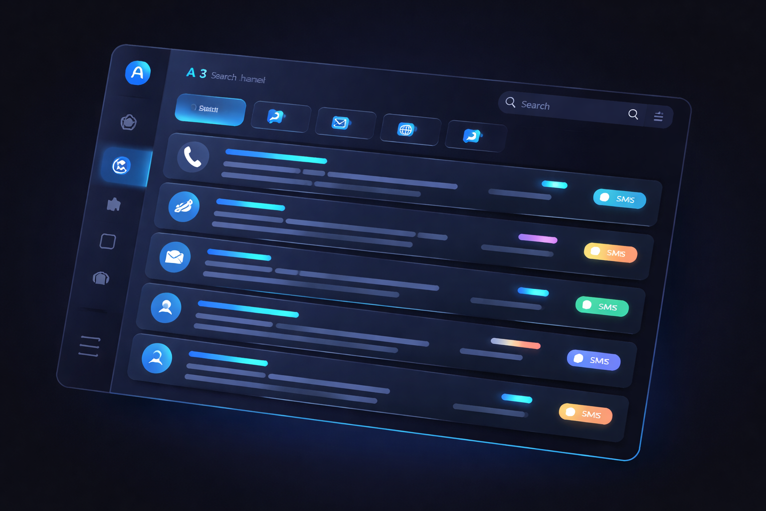 Multi-channel inbox interface