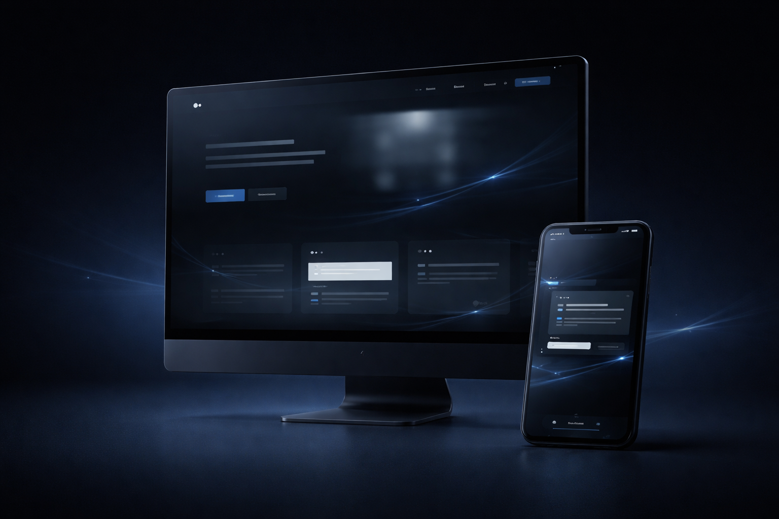 Website and mobile device scene